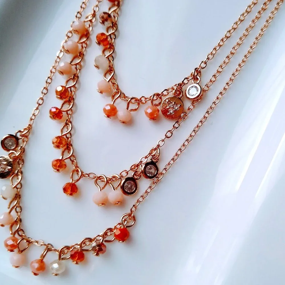 LOFT LAYERED BEADED DROP NECKLACE - Picture 4 of 7